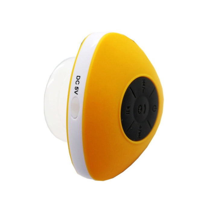 Wireless Bluetooth speaker shower with compact waterproof design and easy-mount suction cup