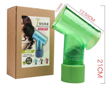 Hair dryer for magic curls, featuring a compact design with curling attachment by My Store