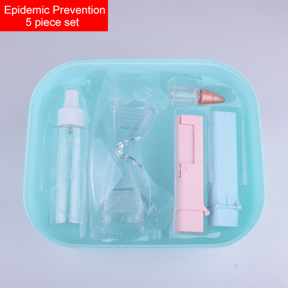 Portable anti-epidemic door disinfection tools, 5-piece set with compact handles for hygienic door opening