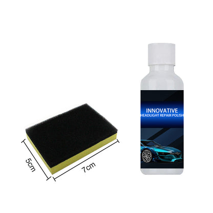 Car headlight repair fluid bottle for restoring cloudy or yellowed headlights