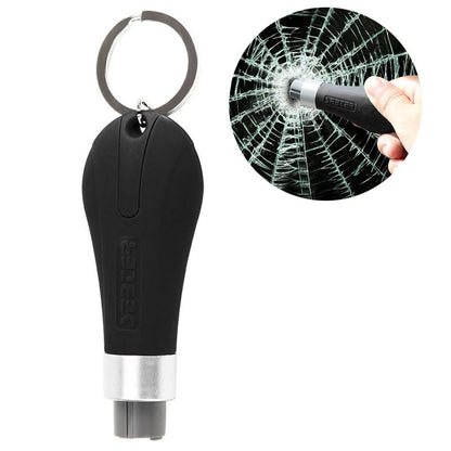 Safety hammer for mini emergency vehicle, handheld rescue tool with glass-breaking tip and bright handle