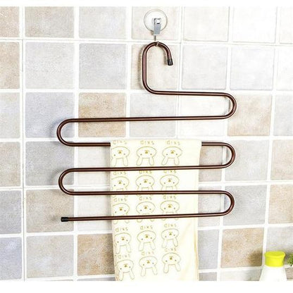 Magic non-slip S-type home pants rack in a sleek, space-saving design