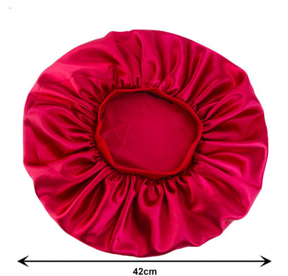 Beauty print satin silk bonnet sleep night cap in colorful patterned fabric