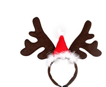Christmas pet cat dog hat for festive pet photos, red holiday design shown on a white background