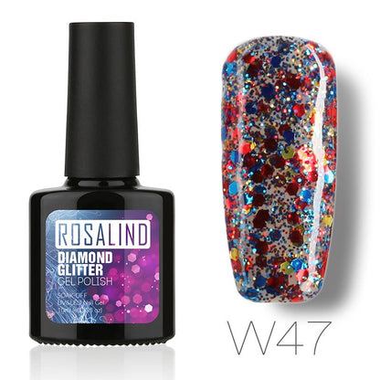 Nail Diamond Nail Gel gel in a clear cosmetic container, showcasing its smooth, glossy texture