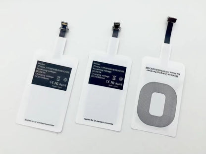 Wireless charger receiver by My Store, slim black receiver pad for compatible devices