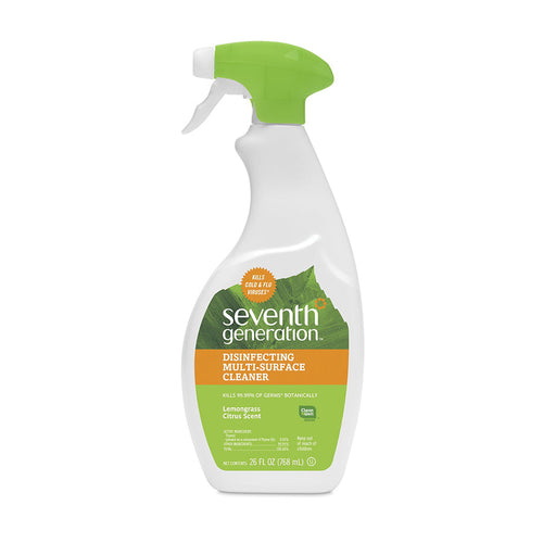 Seventh Generation Multi-Surface Disinfecting Cleaner Spray Lemongrass Citrus -- 26 Fl Oz