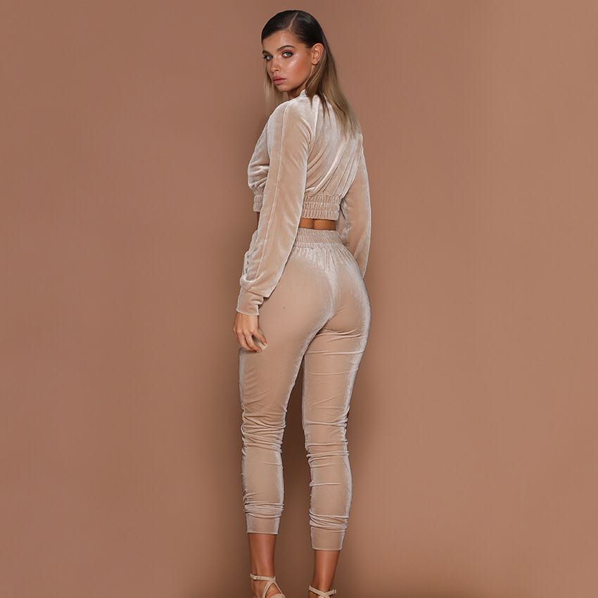 Autumn and winter suede women's clothing by My Store on a neutral background
