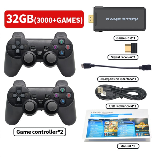 Explosive 2.4G Doubles Y2HDMAX game console with dual controllers and compact retro design