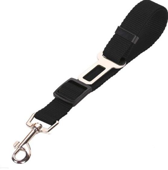 Pet car seat belt leash for dogs and cats, adjustable safety restraint with sturdy clip