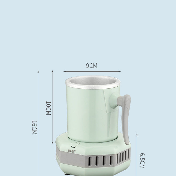 Dual-use mini ice cooling cup for quick cooling in an office, dormitory, or kitchen setup