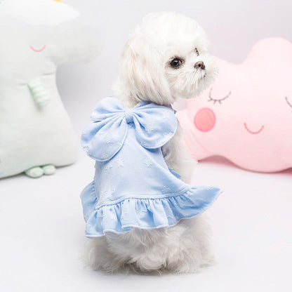 Small dog sweet suspender skirt in a cute style, shown from the front
