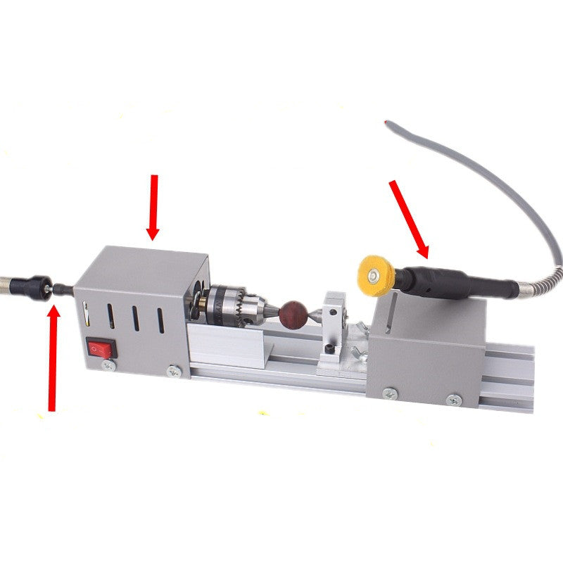 Mini woodworking lathe by My Store, compact benchtop machine for wood turning projects