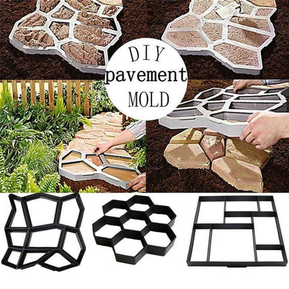 Ultralight DIY garden paving mould, hexagonal fancy concrete path mold by My Store