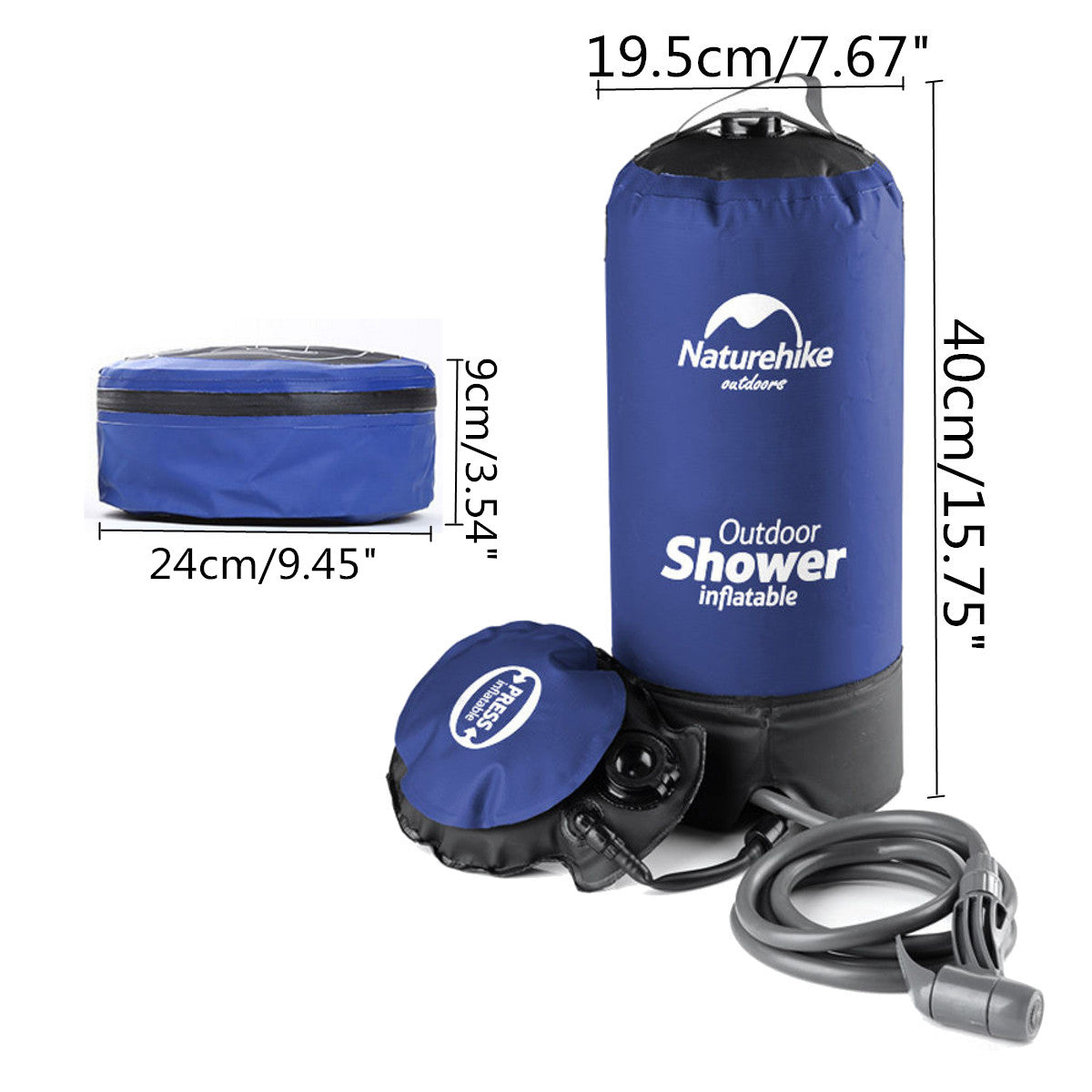 Outdoor camping folding shower bag with portable water reservoir and shower nozzle, My Store brand