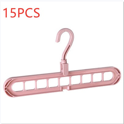 9-hole clothes hanger organizer, space-saving hanger in white plastic by My Store