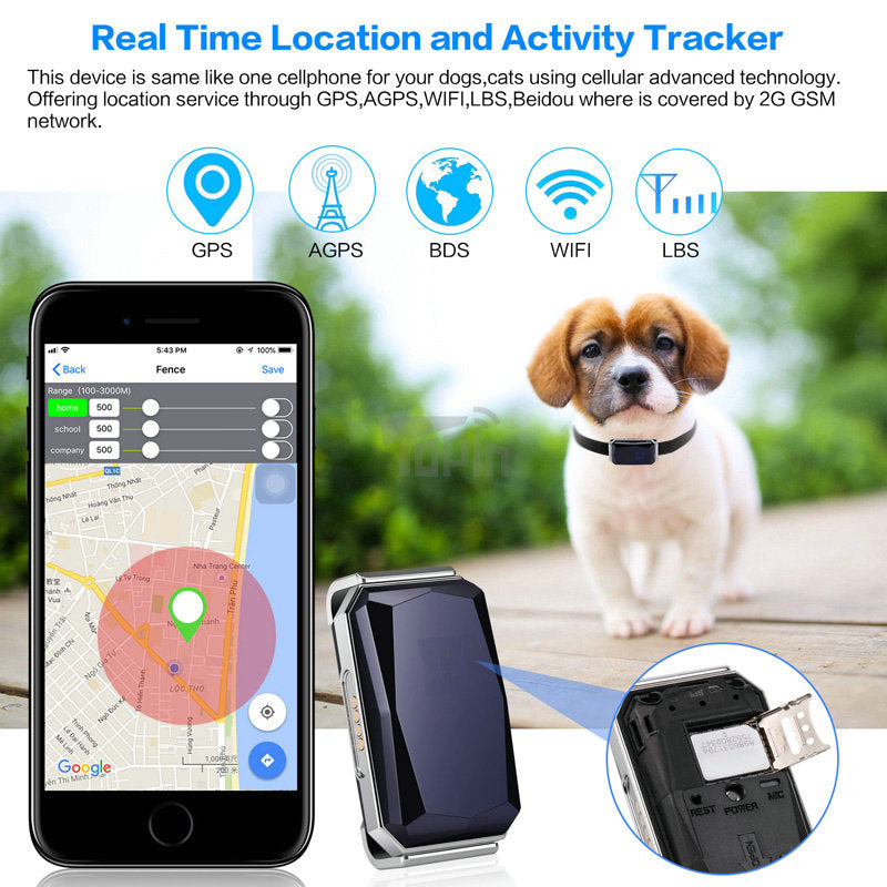 GPS tracker device by My Store shown on a plain background