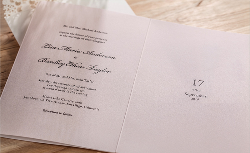 Personalized custom invitation card with elegant design and customizable details