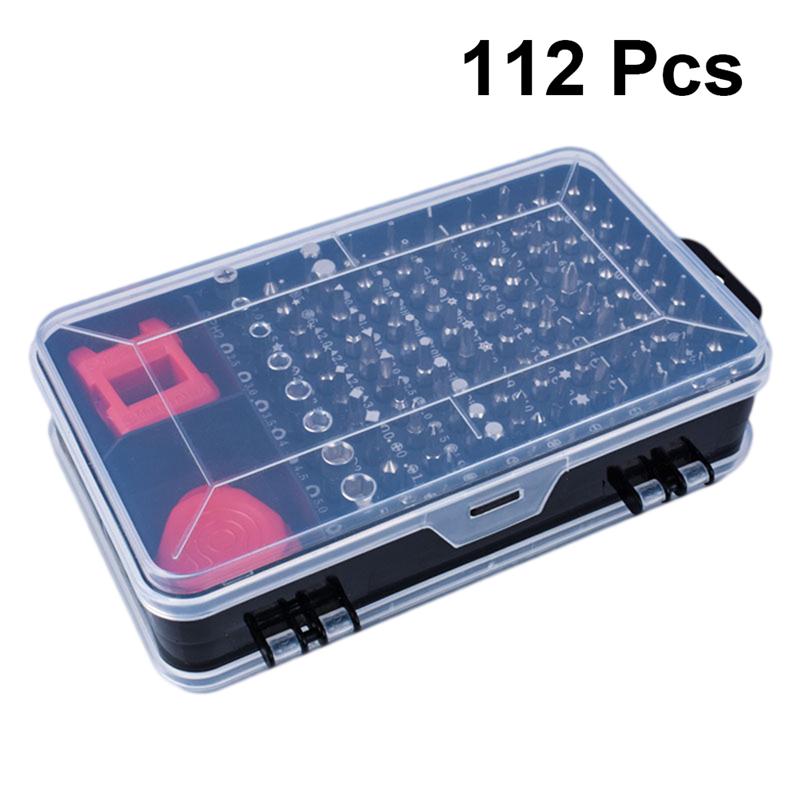 112-in-1 screwdriver set with interchangeable precision bits and storage case