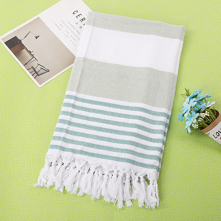 Cotton striped beach towel, 100x180cm, by My Store