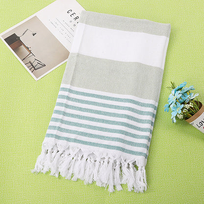 Cotton striped beach towel, 100x180cm, by My Store
