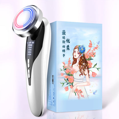 Beauty face washing instrument by My Store, handheld facial cleansing device in pink with silicone bristles
