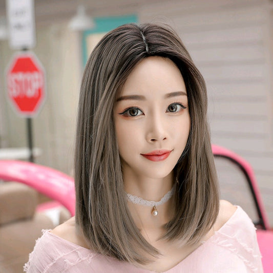 Long straight hair realistic wig in a sleek, natural-looking style by My Store