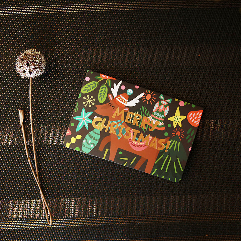 Christmas wishes greeting card with festive holiday design and seasonal message