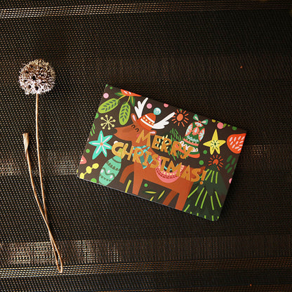Christmas wishes greeting card with festive holiday design and seasonal message