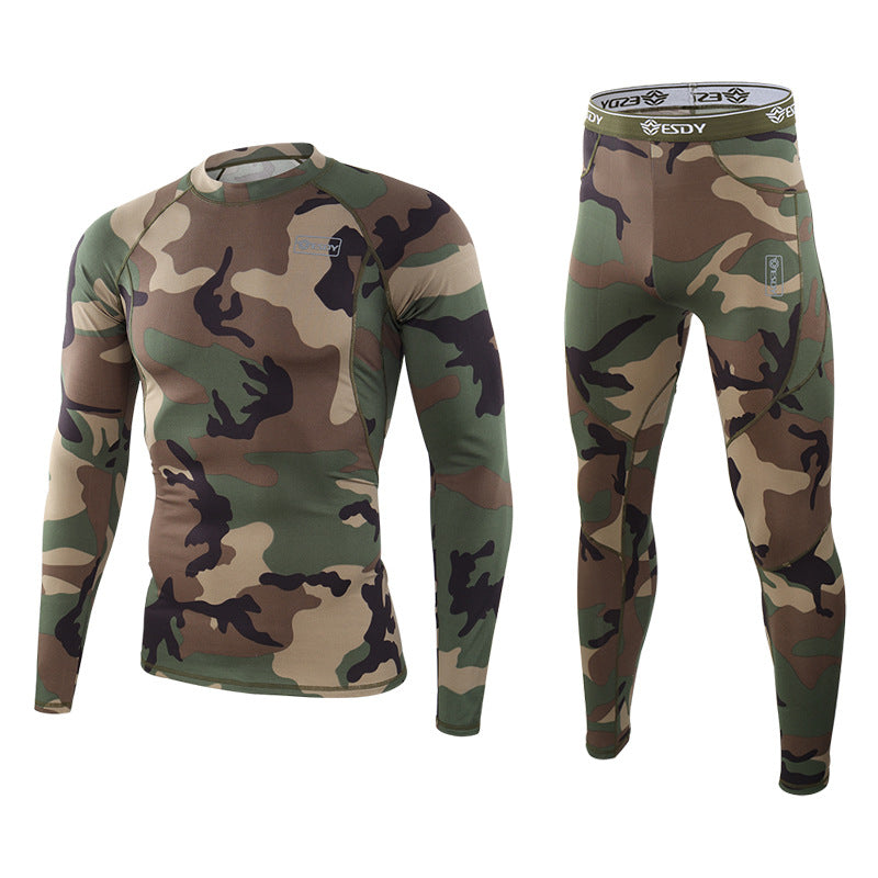 Tactical cycling sports underwear set with padded cycling shorts and breathable athletic fabric
