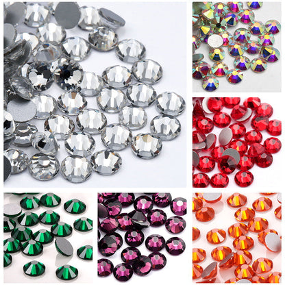 Nail drill glass flat drill with rhinestone detailing by My Store