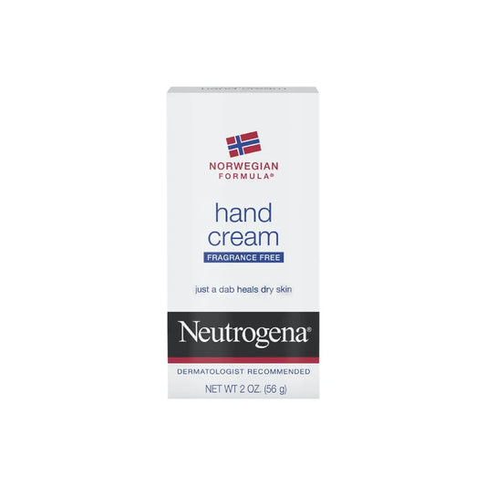 Neutrogena Norwegian Formula dry hand cream in 2 oz tube, fragrance-free lotion for deeply moisturized hands