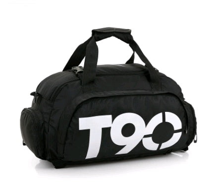 Custom fitness bag with double shoulder straps for sports training, travel, and yoga, available in female and male styles
