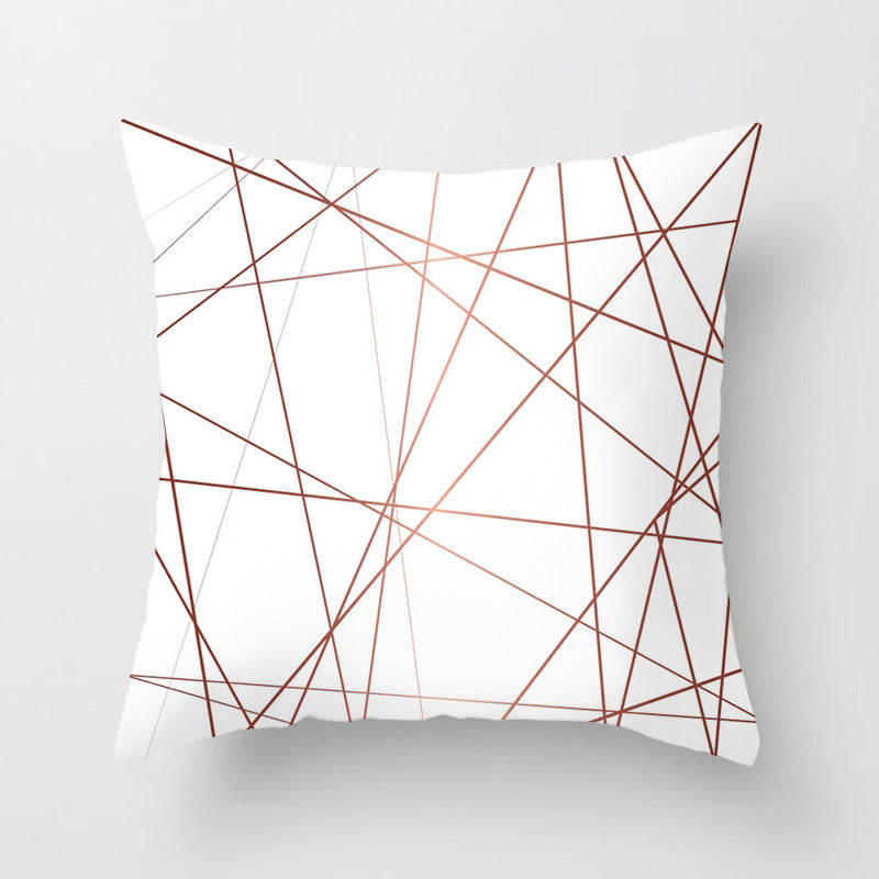 Pink sofa cushion pillowcase in soft fabric, shown on a cushion.
