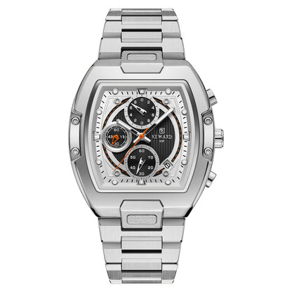 Men's multifunctional casual wristwatch with analog face and adjustable wristband