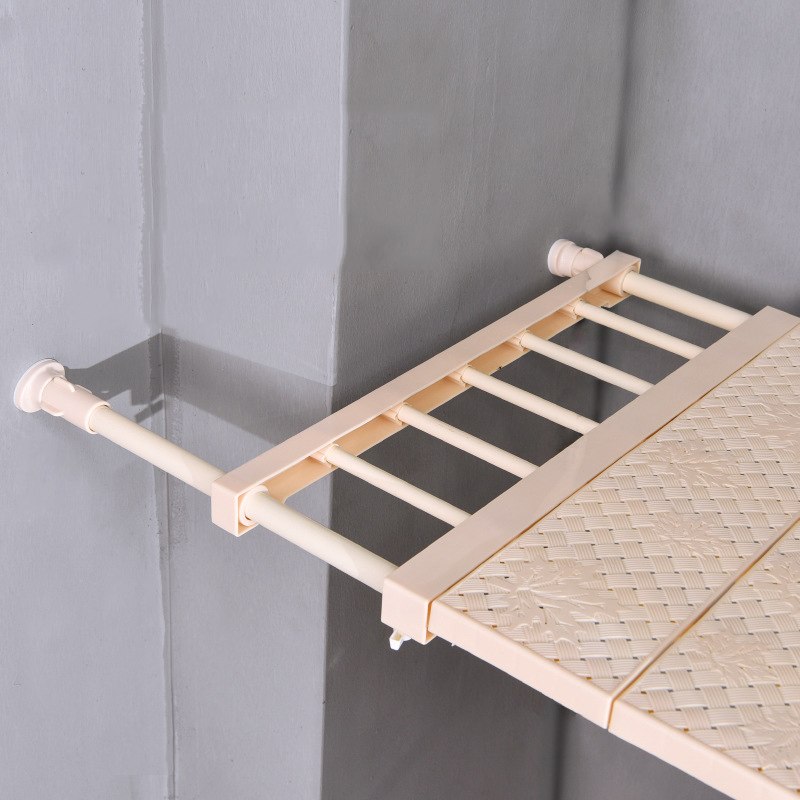 Space-saving adjustable wall-mounted kitchen closet storage rack