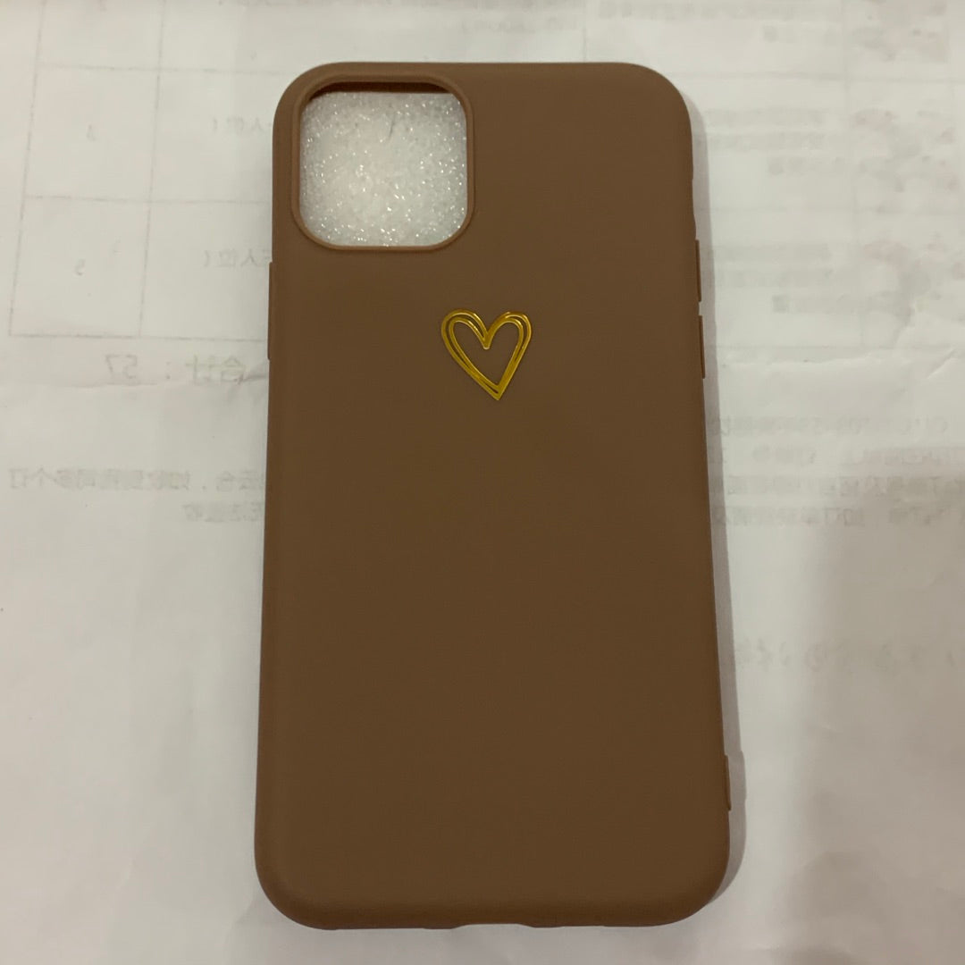 Simple small love iPhone case compatible with Apple, featuring a minimalist heart design