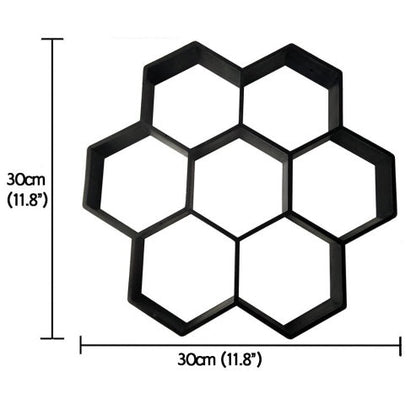 Ultralight DIY garden paving mould, hexagonal fancy concrete path mold, reusable plastic form