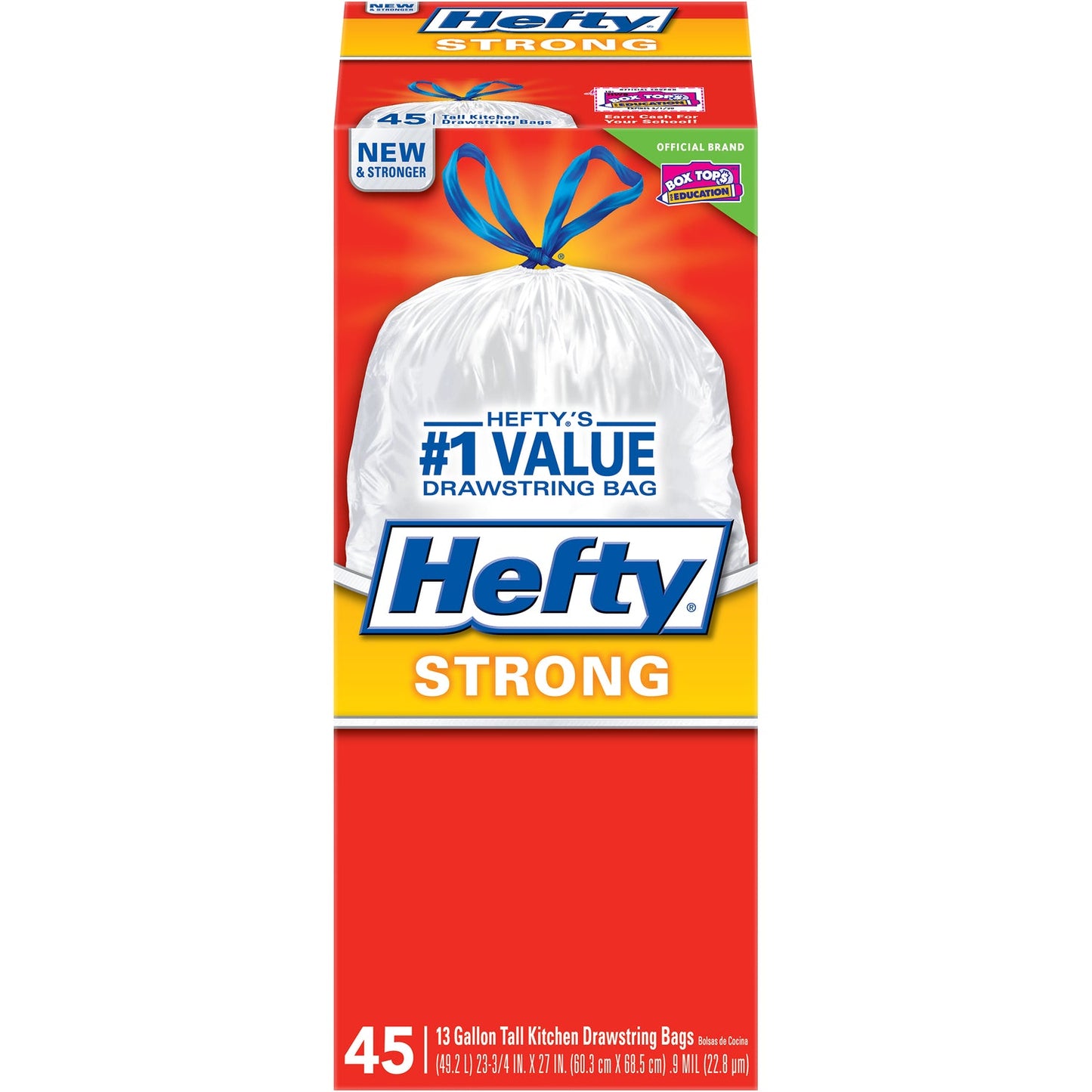 Hefty 13 Gallon Strong Drawstrings Tall Kitchen Bags