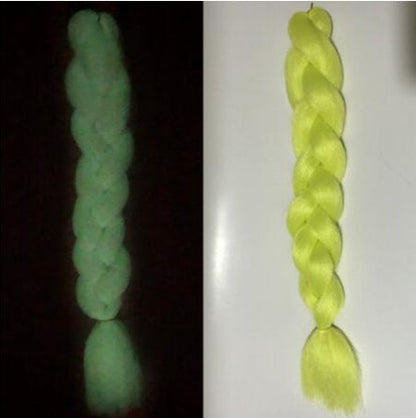 Star Fashion luminous braid hair extension in Type 0, glowing braided design shown on a plain background