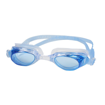 HD flat light waterproof antifogging swimming glasses with clear lenses and streamlined design