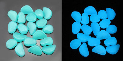 Glow in the dark rocks by My Store, colorful stones glowing against a dark background