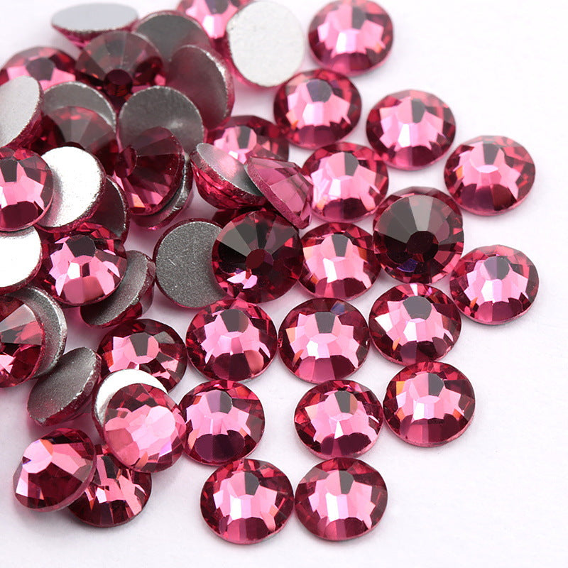 Glass flat drill rhinestone nail drill bit displayed close-up