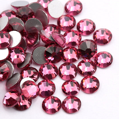 Glass flat drill rhinestone nail drill bit displayed close-up