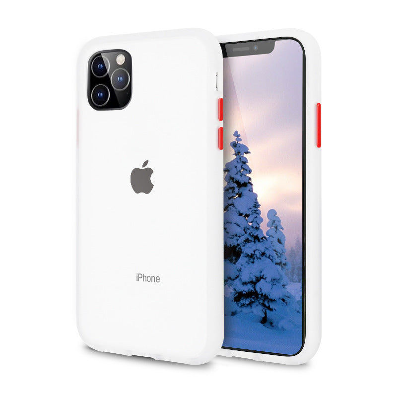 Transparent color contrast case compatible with Apple iPhone, showing a clear protective cover and contrasting edges