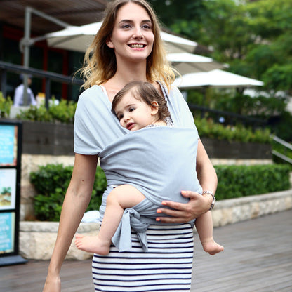 Solid color baby sling carrier by My Store, lightweight fabric wrap for hands-free infant carrying