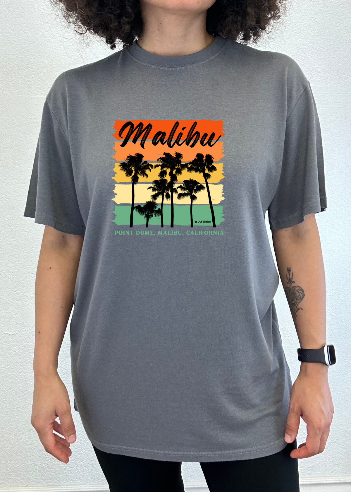 Men's Spun Bamboo graphic T-shirt made of bamboo viscose and organic cotton with a colorful printed design on the front.