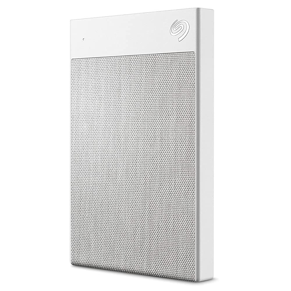 Seagate 1TB Ultra Touch USB-C External HDD - White (Renewed)