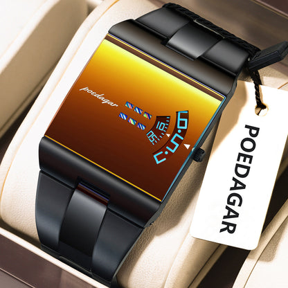 Ultra-thin trendy waterproof quartz watch with a sleek design and clear analog dial