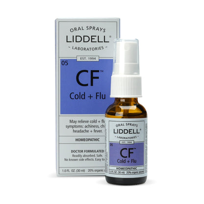 BackupMyFilesNow Liddell Natural Cold & Flu Relief Spray bottle, 1oz, with spray nozzle and label visible.
